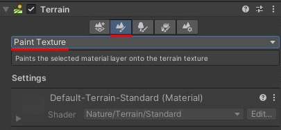 Terrainへのテクスチャー素材の適用方法